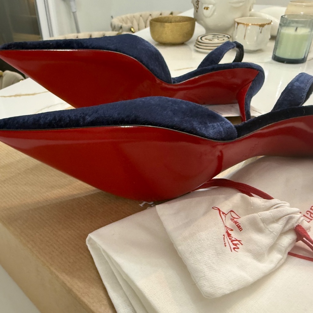 Christian Louboutin Velvet Heels(Brand New) - Picture 2 of 5